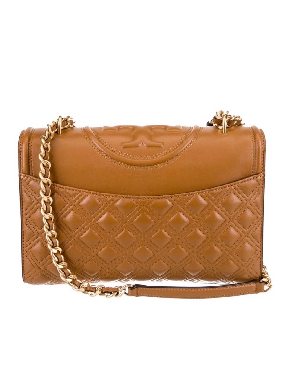 Tory Burch Cognac Leather Shoulder Bag with Tassel - Picture 4 of 7